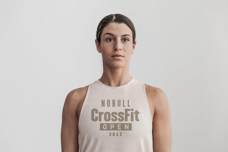 Women's Nobull WoCrossfit Open<Sup>®</Sup> 2022 High-Neck Tanks Beige | SG B3204E